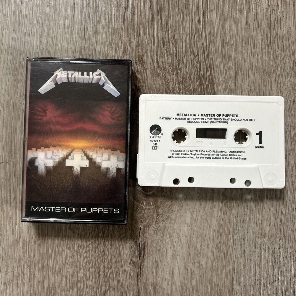 Metallica Master of Puppets Cassette Tape 1986 Elektra 60439-4 SR Heavy Metal